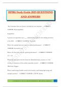 HFRG Study Guide 2025 QUESTIONS AND ANSWERS