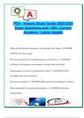 PCA EXAM PACKAGE DEAL QUESTIONS AND VERIFIED DETAILED ANSWERS &vert; 100&percnt; GUARANTEED PASS &vert; ALREADY GRADED A&plus;