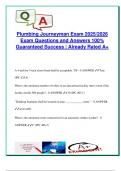 Plumbing Journeyman Exam 2025&sol;2026 &ndash; 100 Exam Questions with Answers &ndash; Water Heaters&comma; Drainage&comma; Fixtures&comma; Traps & Code Compliance