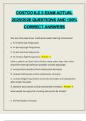 COSTCO ILE 3 EXAM ACTUAL 2025&sol;2026 QUESTIONS AND 100&percnt; CORRECT ANSWERS