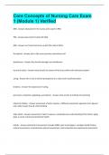 Core Concepts of Nursing Care Exam 1 &lpar;Module 1&rpar; Verified