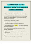 ILE EXAM PREP ACTUAL 2025&sol;2026 QUESTIONS AND 100&percnt; CORRECT ANSWERS
