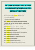 PACKAGE DEAL&colon;&colon;&colon; HEARING AID DISPENSER &lpar;ILE EXAMS&rpar; 2025&sol;2026 QUESTIONS AND 100&percnt; CORRECT ANSWERS