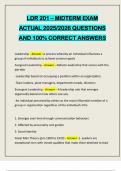 LDR 201 &ndash; MIDTERM EXAM ACTUAL 2025&sol;2026 QUESTIONS AND 100&percnt; CORRECT ANSWERS