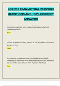LDR 201 EXAM ACTUAL 2025&sol;2026 QUESTIONS AND 100&percnt; CORRECT ANSWERS
