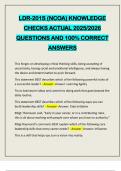 PACKAGE DEAL&colon;&colon;&colon; LDR 201 EXAMS 2025&sol;2026 QUESTIONS AND 100&percnt; CORRECT ANSWERS
