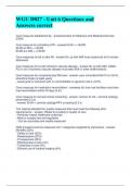 WGU D027 - Unit 6 Questions and Answers correct