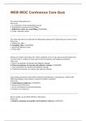 WEB WOC Continence Care Quiz  Questions & Answers Already Graded A&plus;