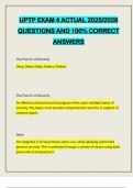 UPTP EXAM 4 ACTUAL 2025&sol;2026 QUESTIONS AND 100&percnt; CORRECT ANSWERS