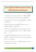 Texas CDL Air Brakes Section 5 Exam 2025 Questions and Answers