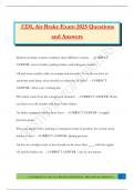 CDL Air Brake Exam 2025 Questions and Answers