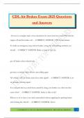 CDL Air Brakes Exam 2025 Questions and Answers