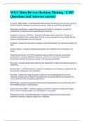 WGU Data Driven Decision Making - C207 Questions and Answers correct