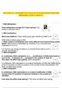 LECTURE 24 - EPIGENETICS II BCH 5413 EXAM QUESTIONS AND ANSWERS LATEST UPDATE&period;