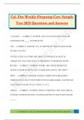 Cal&period; Fire Weekly Firepump Cert&period; Sample Test 2025 Questions and Answers