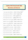 CalFire FAE Study Guide 2025 Questions and Answers