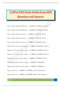 CalFire FAE Study Guide Exam 2025 Questions and Answers