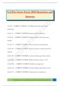 Cal Fire forms Exam 2025 Questions and Answers