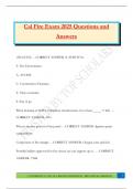 Cal Fire Exam 2025 Questions and Answers
