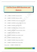 Cal Fire Exam 2025 Questions and Answers