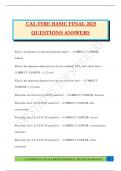 CAL FIRE BASIC FINAL 2025 QUESTIONS ANSWERS