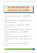 CAL FIRE BASIC FINAL 2025 QUESTIONS AND ANSWERS