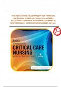 TEST BANK FOR Sole&rsquo;s Introduction to Critical Care Nursing 9th Edition by Mary Beth Flynn Makic&comma; Lauren T&period; Morata ISBN&colon;978-0443110368 COMPLETE GUIDE ALL CHAPTERS COVERED 100&percnt; VERIFIED A&plus; GRADE ASSURED&excl;&excl;&excl;&excl;&excl; NEW LATEST UPDATE&excl;&excl;&excl;&excl;&excl;