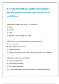 Florida Fire Officer 2 State Test Study Guide questions with precise detailed solutions