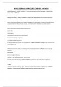 NURS 352 FINAL EXAM QUESTIONS AND ANSWERS
