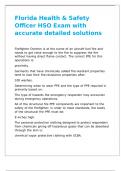 Florida Health & Safety Officer HSO Exam with accurate detailed solutions 