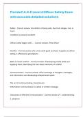 Florida F&period;A&period;C&period;E Level 4 Officer Safety Exam with accurate detailed solutions 