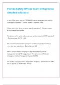 Florida Safety Officer Exam with precise detailed solutions 