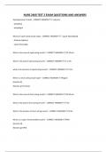 NURS 2400 TEST 2 EXAM QUESTIONS AND ANSWERS
