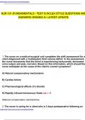 NUR 101 &lpar;FUNDAMENTALS - TEST 5&rpar; NCLEX STYLE QUESTIONS AND ANSWERS GRADED A&plus; LATEST UPDATE&period;