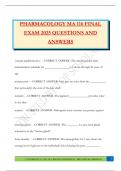 PHARMACOLOGY MA 116 FINAL EXAM 2025 QUESTIONS AND ANSWERS