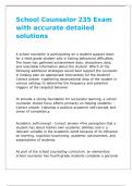 School Counselor 235 Exam with accurate detailed solutions 