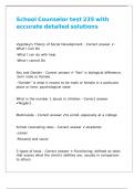 School Counselor test 235 with accurate detailed solutions