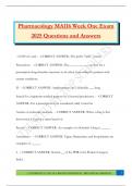 Pharmacology MA116 Bundled Exams &vert;Questions and Answers &vert;100&percnt; Pass