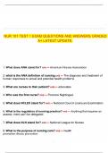 NUR 101 TEST 1 EXAM QUESTIONS AND ANSWERS GRADED A&plus; LATEST UPDATE&period;
