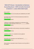 Bundle for WGU D774 &vert; WGU D 774 Exam &vert; Introduction to Business Accounting Exam &vert; Questions and Answers Rated A&plus; &vert; 100&percnt; Verified &vert; Latest 2025&sol;20026 Guide