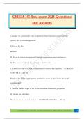 CHEM 141 final exam 2025 Questions and Answers