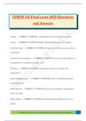 CHEM 141 Final exam 2025 Questions and Answers