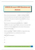 Chem 141 Bundled Exams &vert;Questions and Answers &vert;100&percnt; Pass
