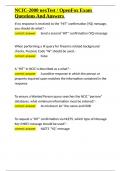 NCIC-2000 nexTest OpenFox Exam Questions And Answers&period;docx