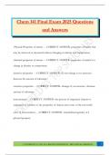 Chem 141 Final Exam 2025 Questions and Answers