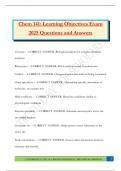 Chem 141&colon; Learning Objectives Exam 2025 Questions and Answers