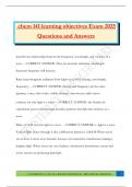 chem 141 learning objectives Exam 2025 Questions and Answers