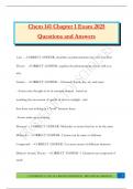 Chem 141 Chapter 1 Exam 2025 Questions and Answers