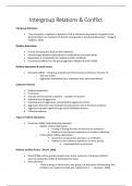 PSGY 1007 intergroup relations conflict Review 