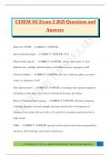 CHEM 141 Exam 2 2025 Questions and Answers